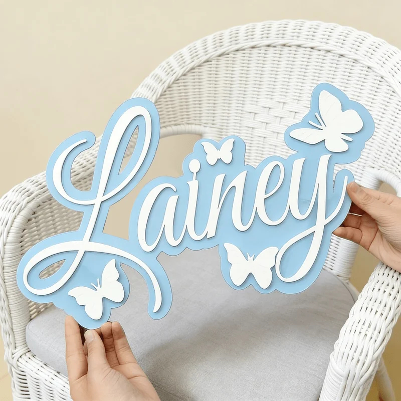 Baby Nursery Wall Decor - Plaque personnalisée avec le nom du