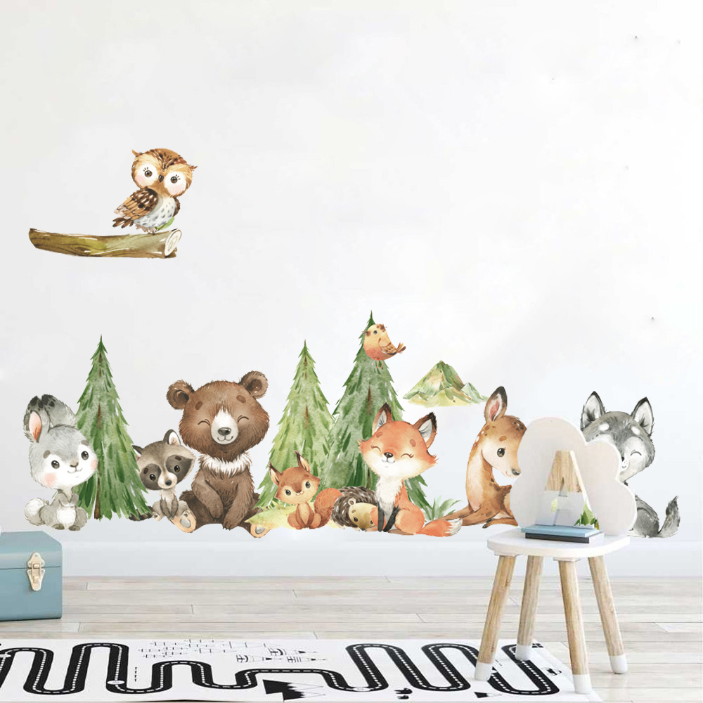 Baby Nursery Package - Autocollant mural d'interconnexion d'animaux de la