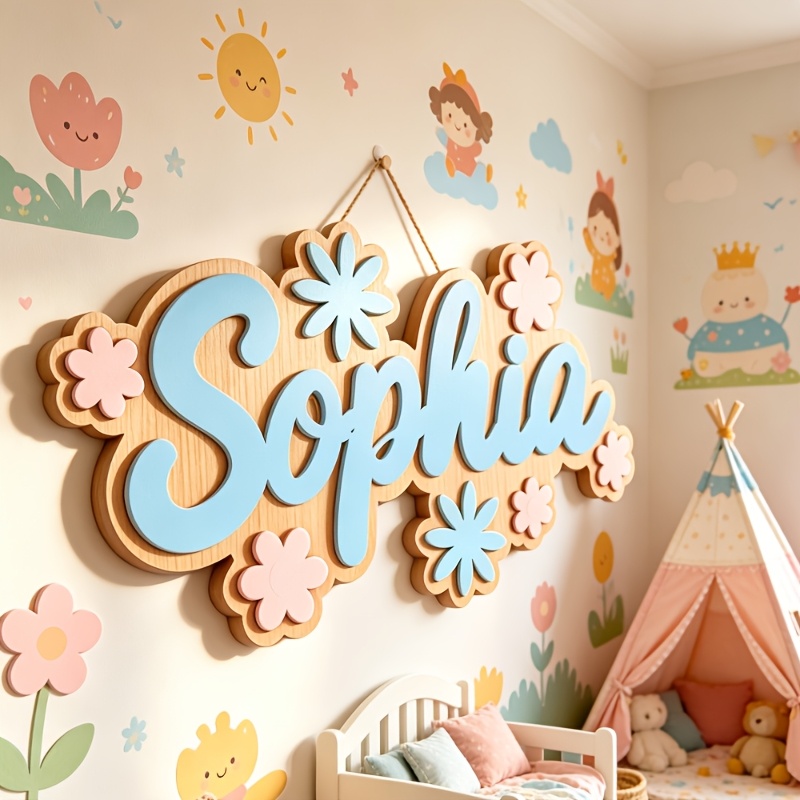 Baby Nursery In - Panneau de porte personnalisé à thème