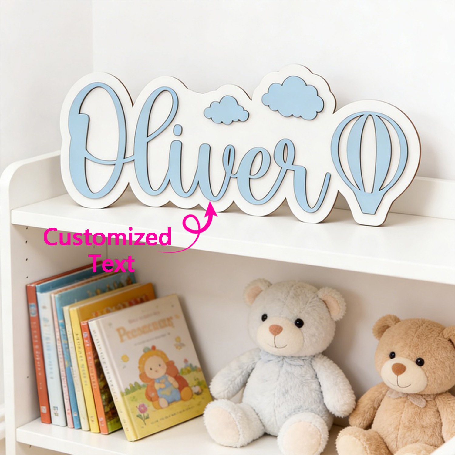Baby Nursery In - Panneau de chambre personnalisé avec nom,