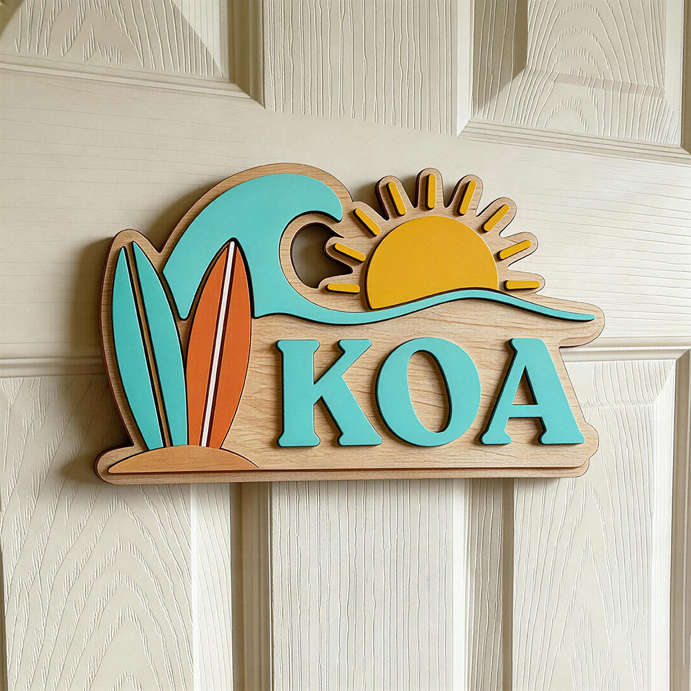 Baby Nursery In - Plaque de porte personnalisée en bois