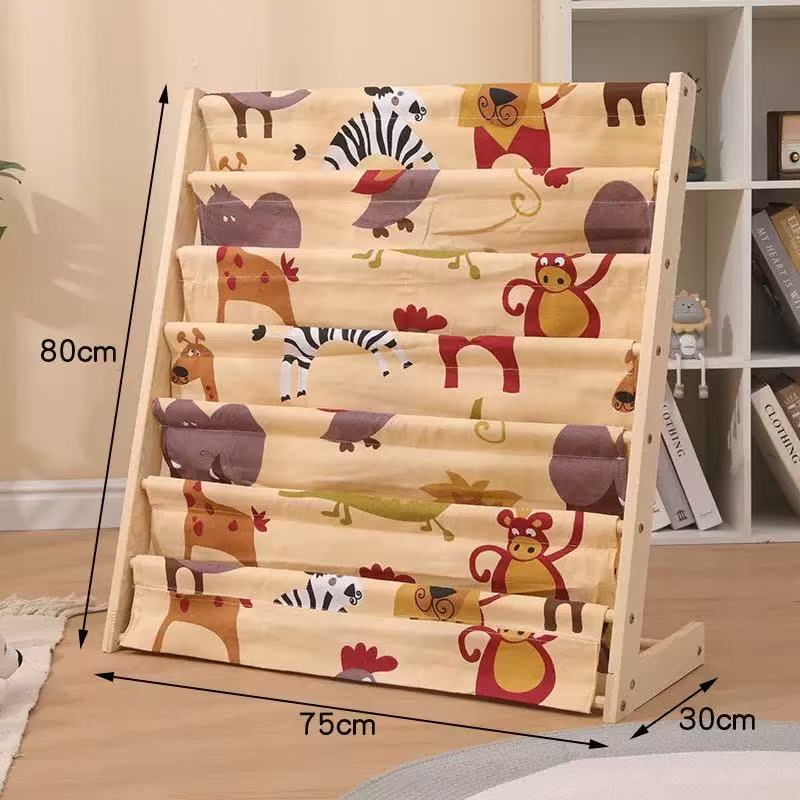 Baby Nursery Bookcase - Étagère à livres en bois massif