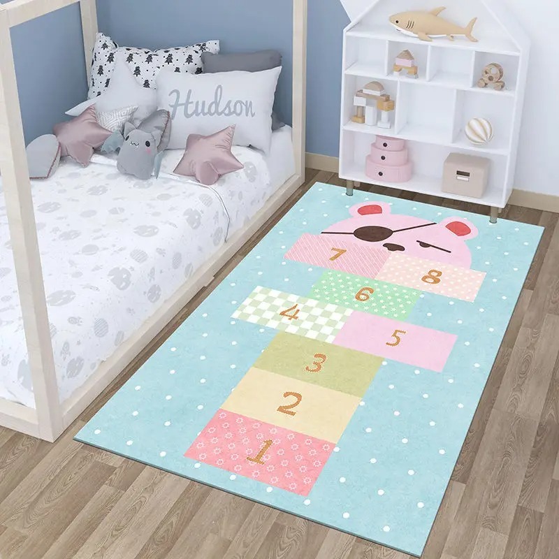 Baby Nursery Light - Tapis gris clair pour enfants, tapis