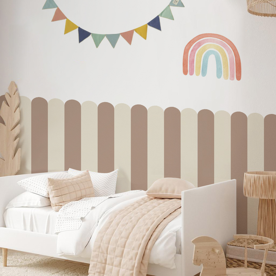 Wall Decal Nursery - Papier peint en Arc à rayures