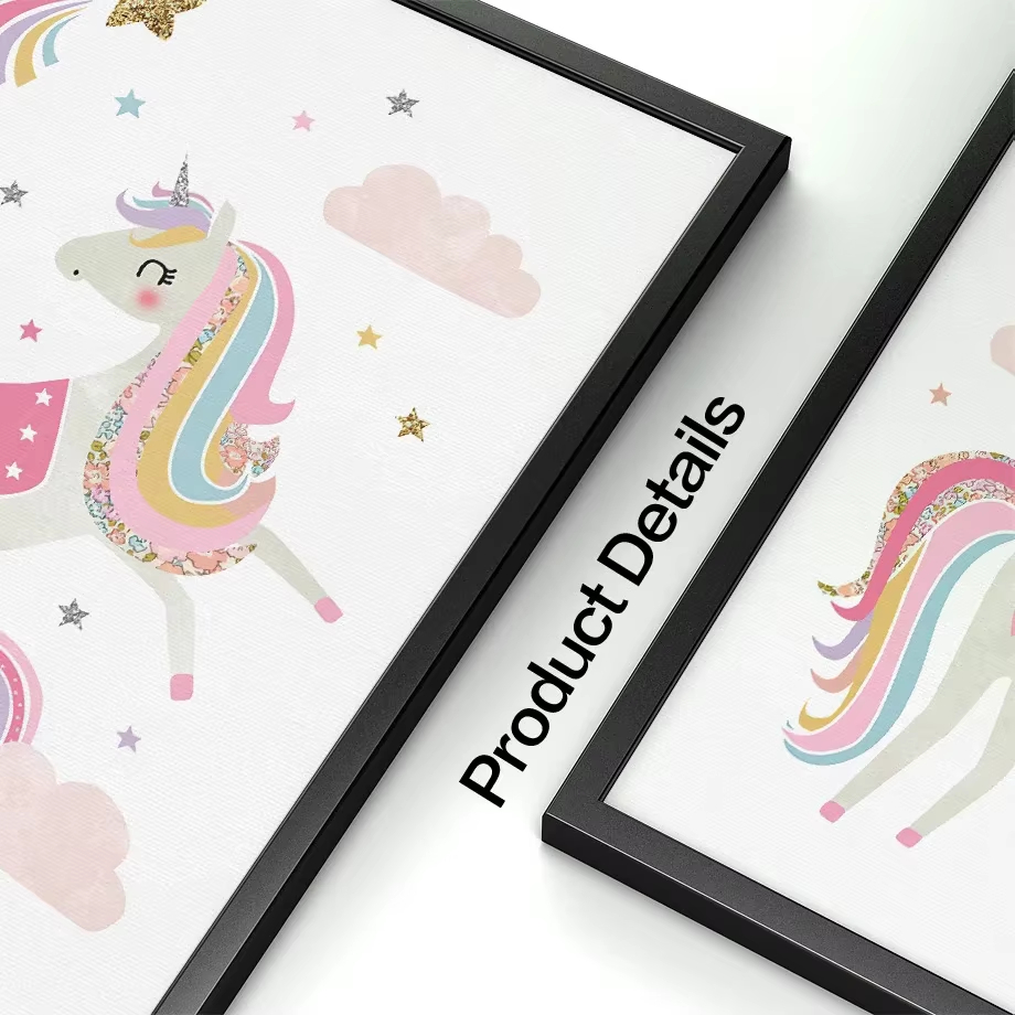 Toile d'art mural licorne lapi - Baby Unicorn Nursery avis et prix