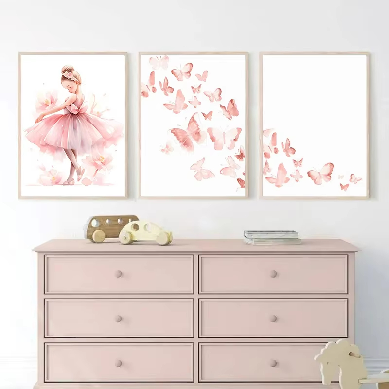 Affiche de ballerine rose, lic - Baby Unicorn Nursery avis et prix