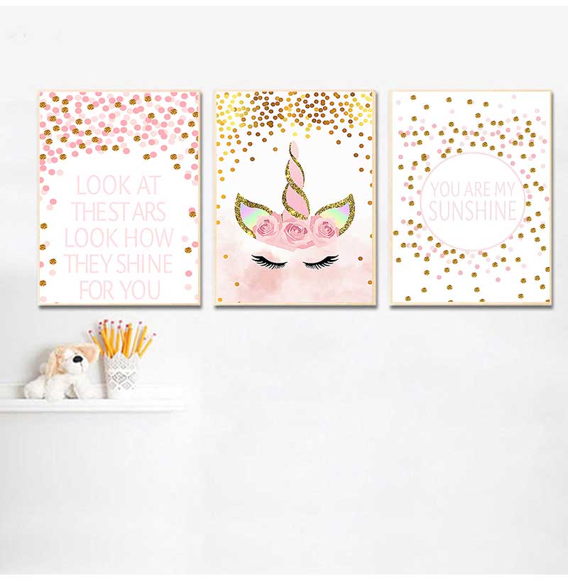 Tableau décoratif pour chambre - Baby Unicorn Nursery avis et prix