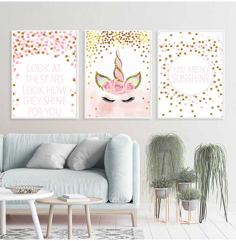 Tableau décoratif pour chambre - Baby Unicorn Nursery avis et prix