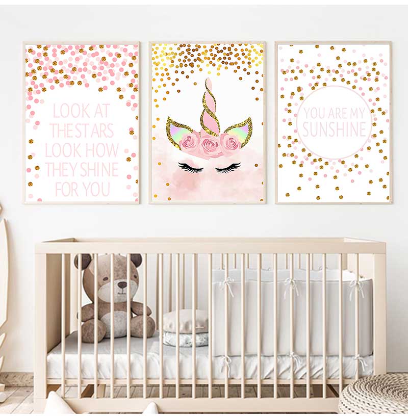 Tableau décoratif pour chambre - Baby Unicorn Nursery avis et prix