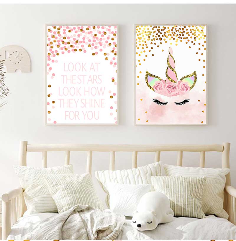 Tableau décoratif pour chambre - Baby Unicorn Nursery avis et prix