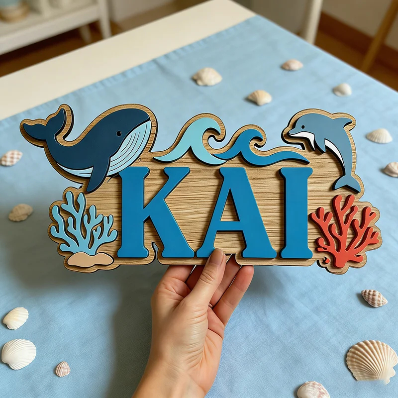 Panneau en bois personnalisé s - Baby Nursery Ocean Theme avis et prix