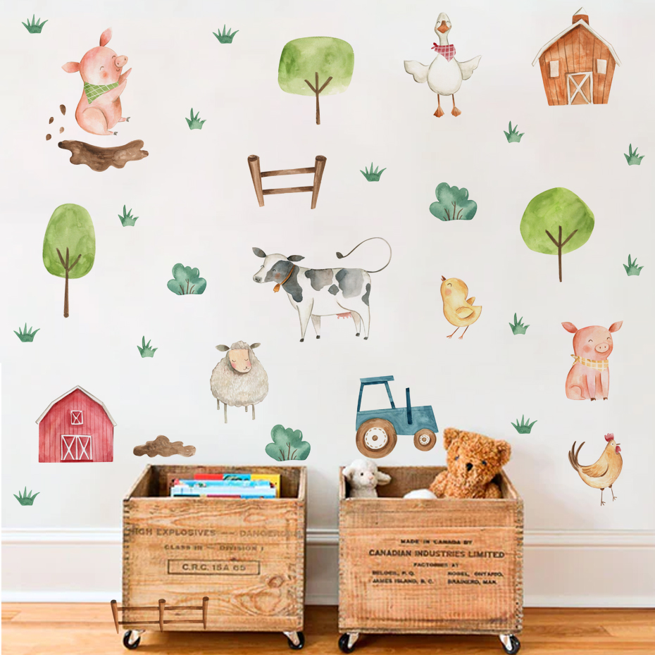 Boho aquarelle mignon animaux  - Baby Nursery Package avis et prix