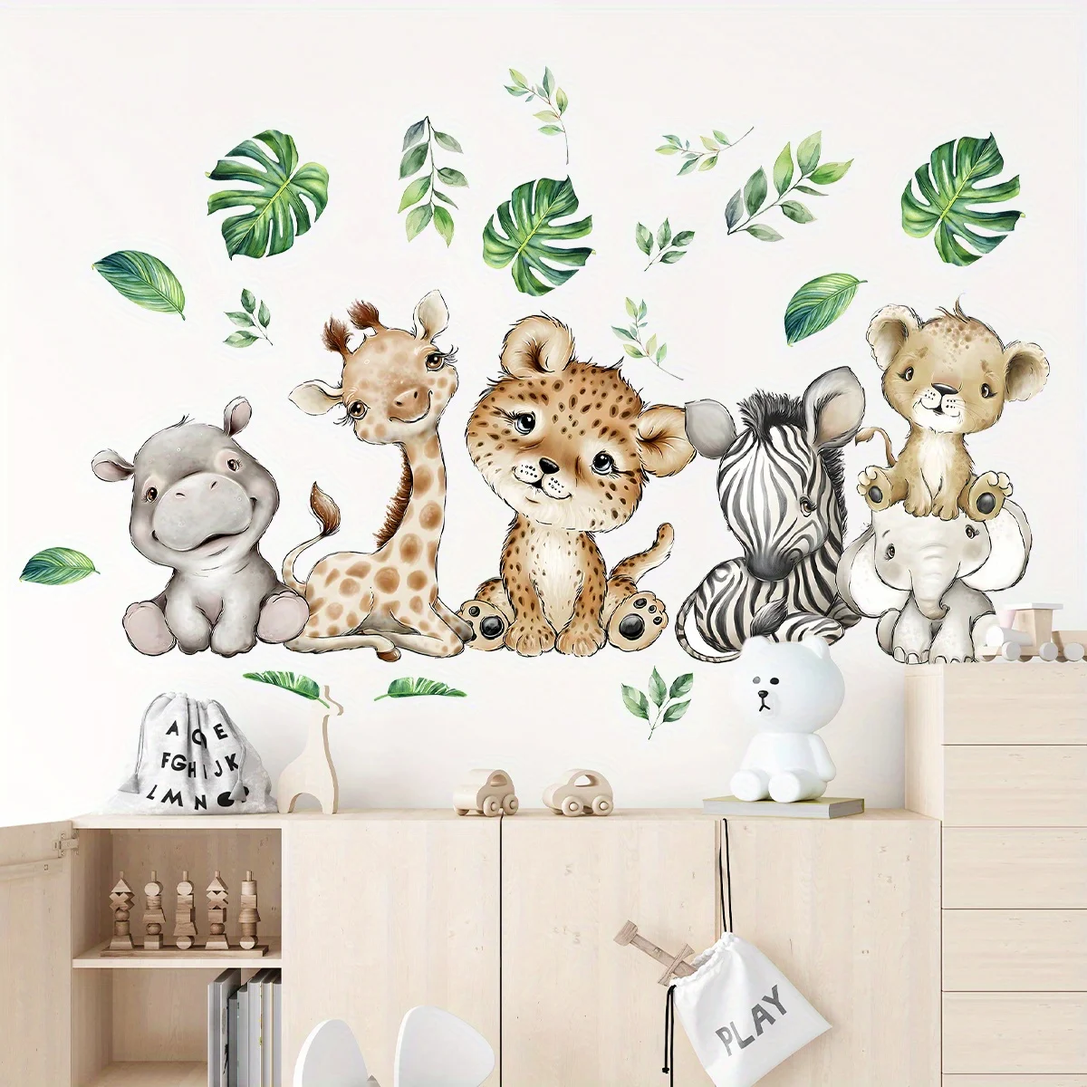 1PC dessin animé mignon hippop - Wall Decal Nursery avis et prix