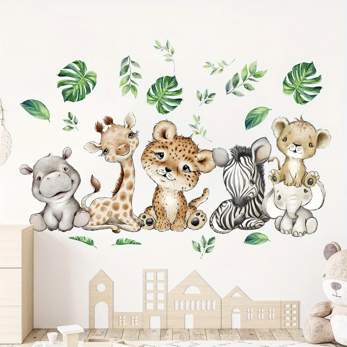 1PC dessin animé mignon hippop - Wall Decal Nursery avis et prix