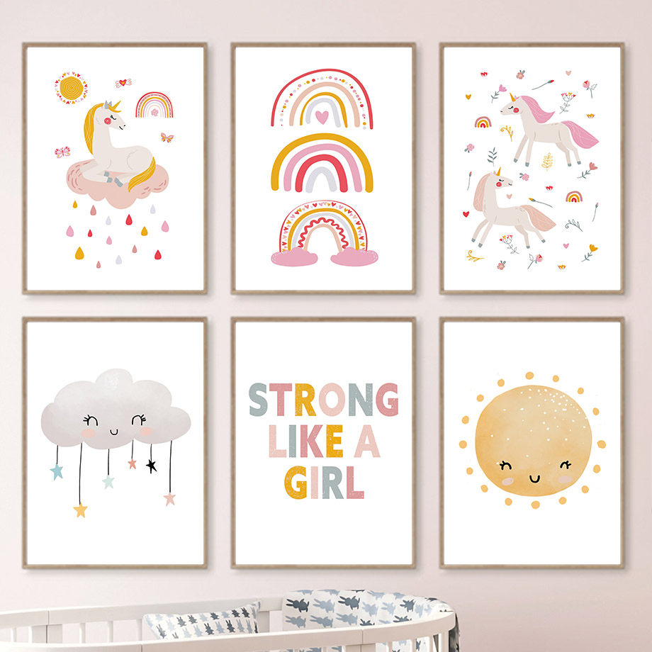 Kawaii dessin animé licorne ar - Baby Unicorn Nursery avis et prix