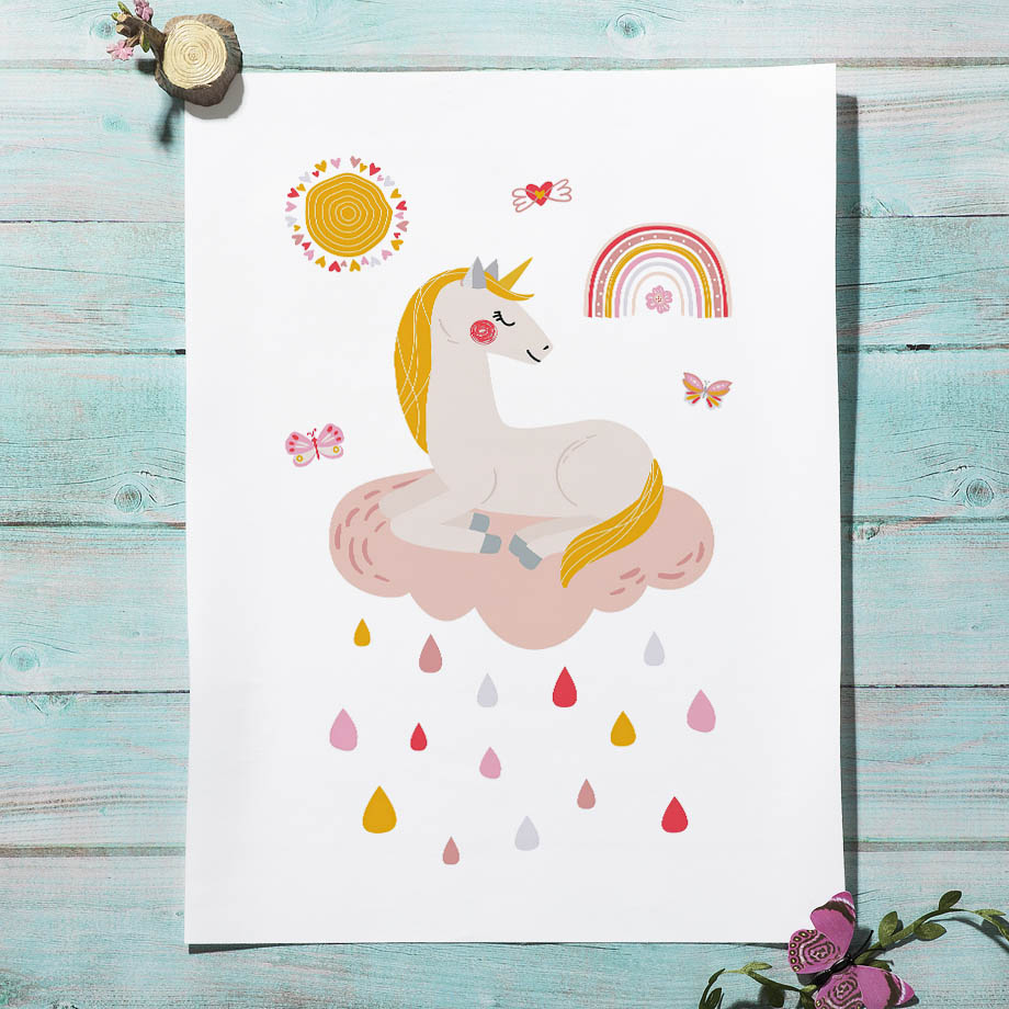 Kawaii dessin animé licorne ar - Baby Unicorn Nursery avis et prix