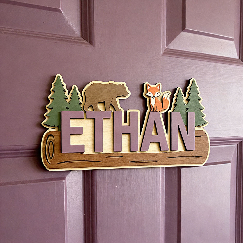 Plaque en bois personnalisée a - Baby Nursery In avis et prix