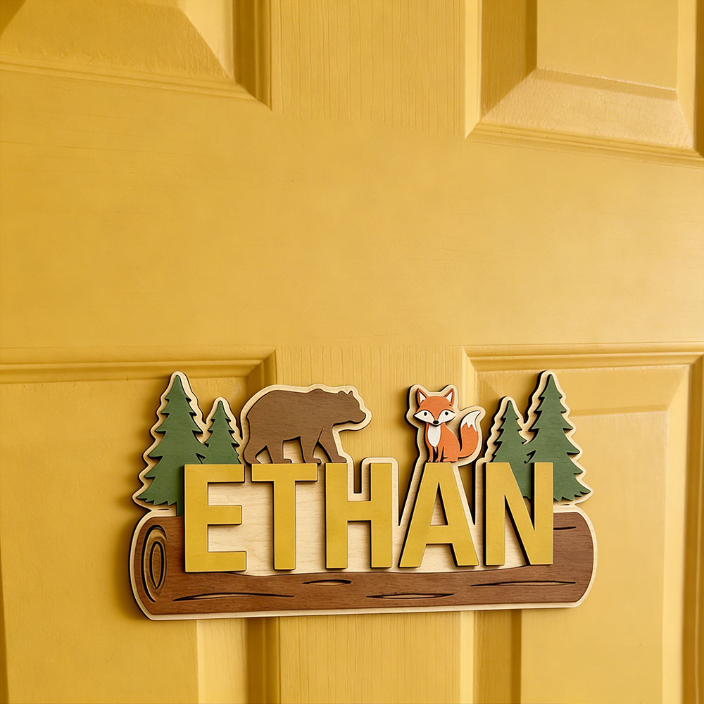 Plaque en bois personnalisée a - Baby Nursery In avis et prix