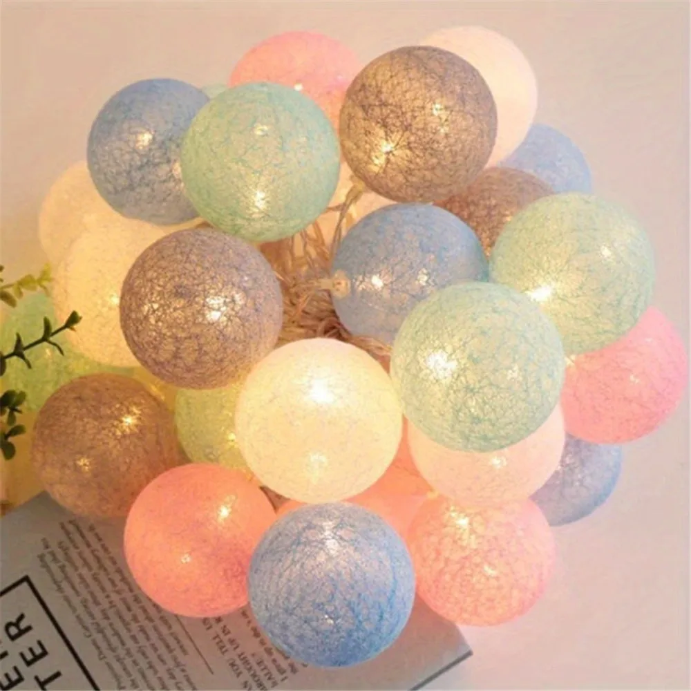 Guirlande de boules de coton p - Baby Nursery Light avis et prix