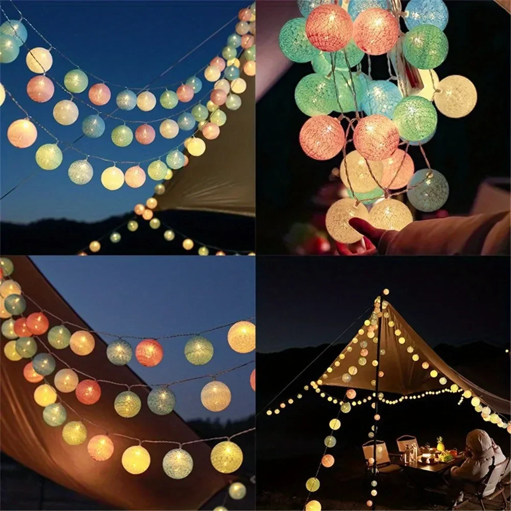 Guirlande de boules de coton p - Baby Nursery Light avis et prix