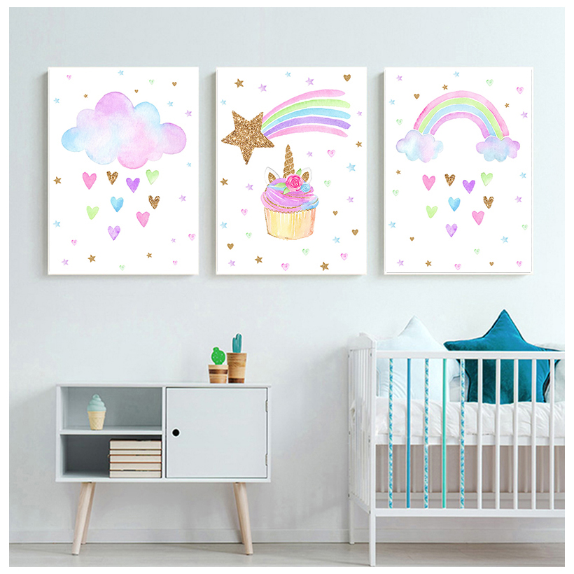 Impression murale licorne arc- - Baby Unicorn Nursery avis et prix