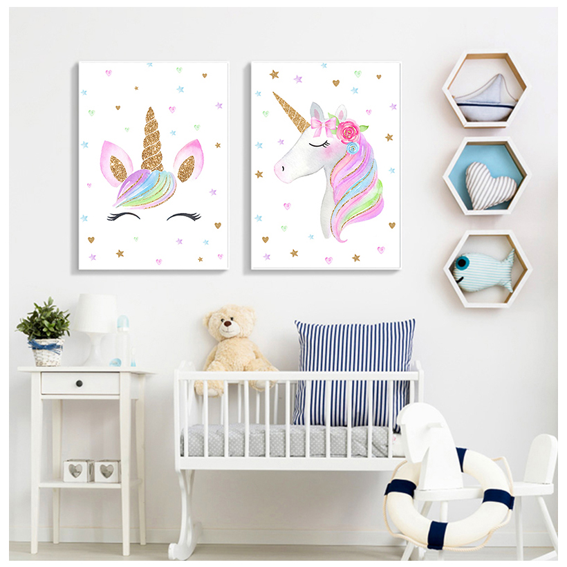 Impression murale licorne arc- - Baby Unicorn Nursery avis et prix