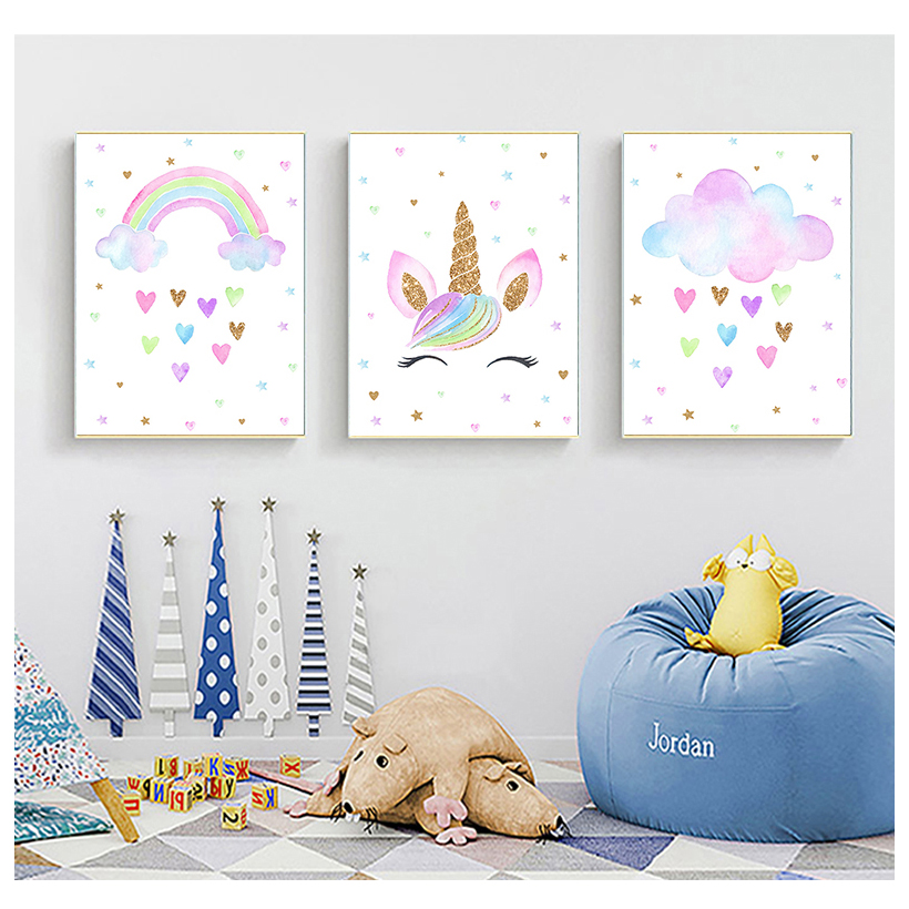 Impression murale licorne arc- - Baby Unicorn Nursery avis et prix