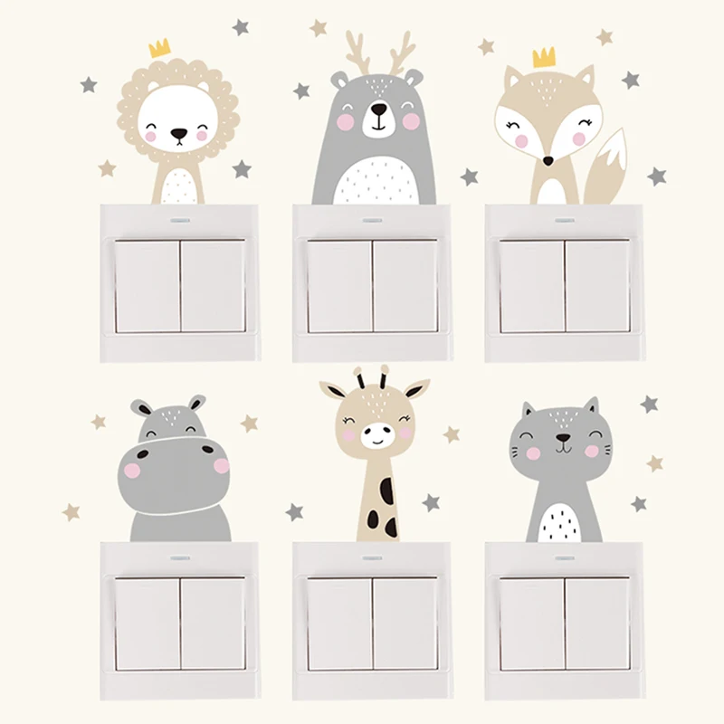 6 autocollants animaux joyeux  - Wall Decal Nursery avis et prix