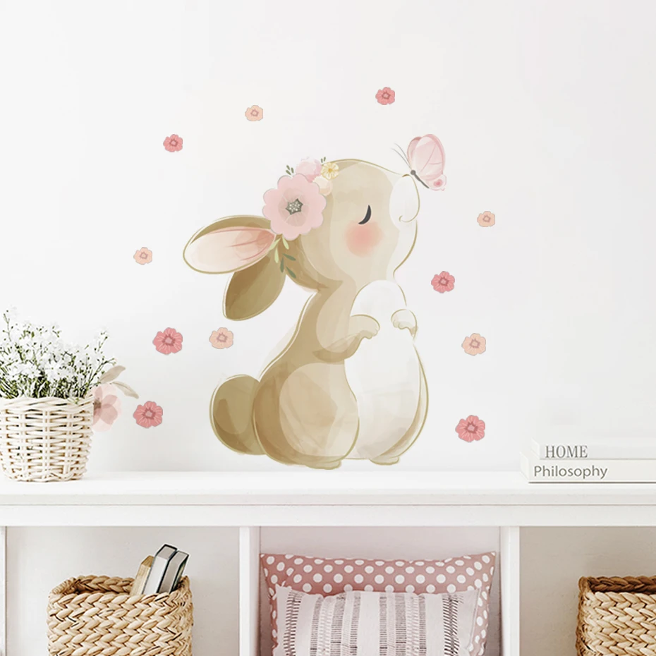 Autocollant mural floral style - Wall Decal Nursery avis et prix
