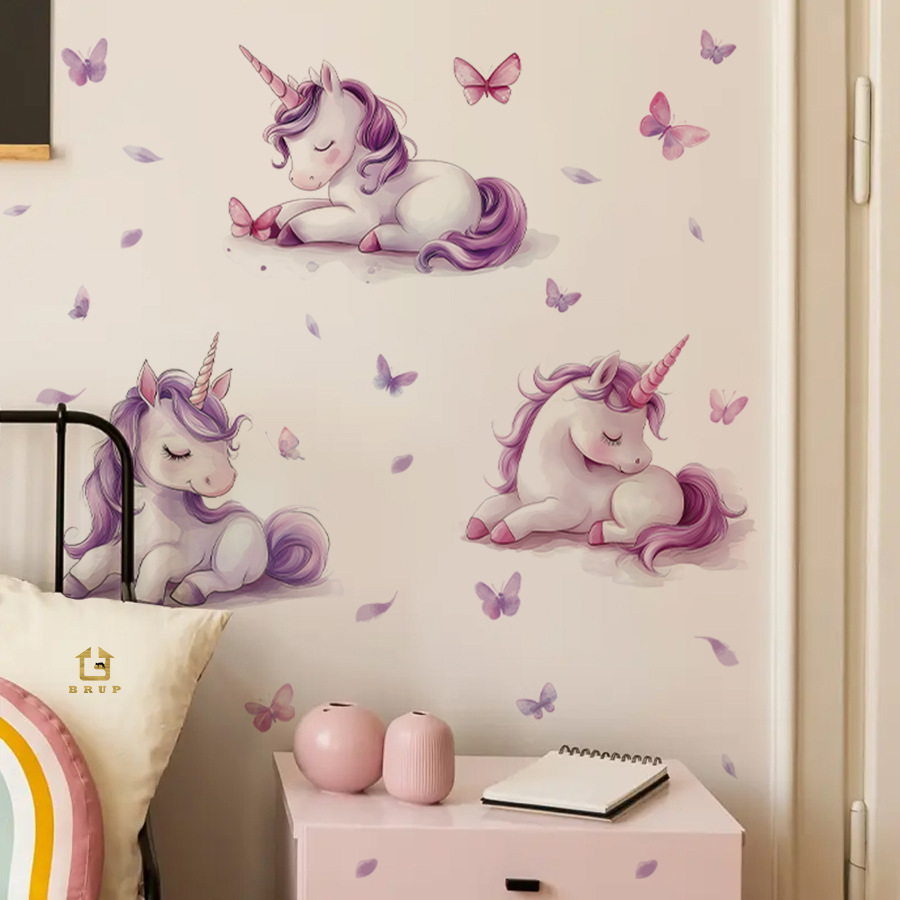Autocollant mural licorne fant - Baby Unicorn Nursery avis et prix