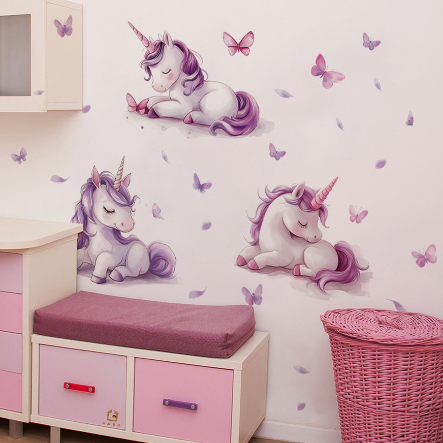 Autocollant mural licorne fant - Baby Unicorn Nursery avis et prix