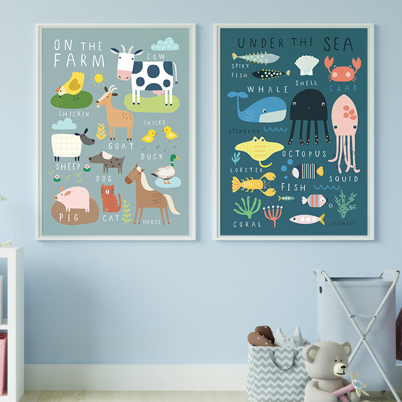Affiche murale imprimée « sous - Baby Nursery Under The Sea avis et prix