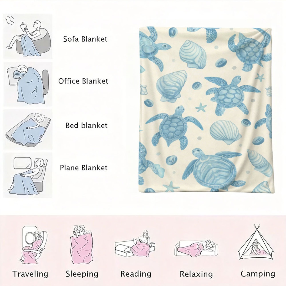 Couverture de plage tortue thè - Baby Nursery Ocean Theme avis et prix