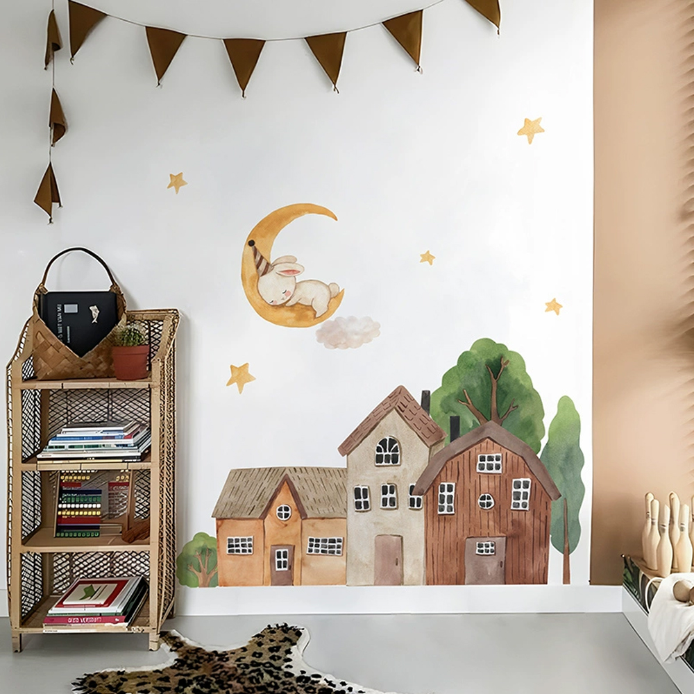 Tissu dessin animé forêt Vinta - Wall Decal Nursery avis et prix