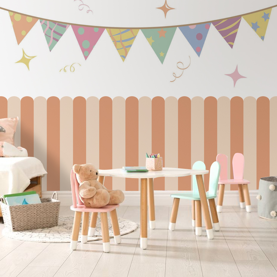 Papier peint en Arc à rayures  - Wall Decal Nursery avis et prix